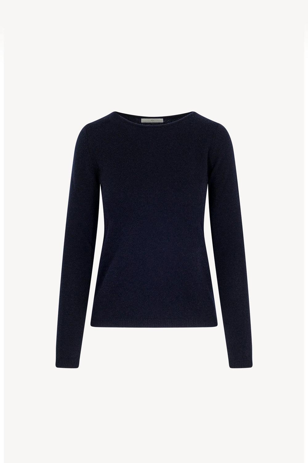 Maglia Scollo a Barchetta Velo in Puro Cashmere Notte