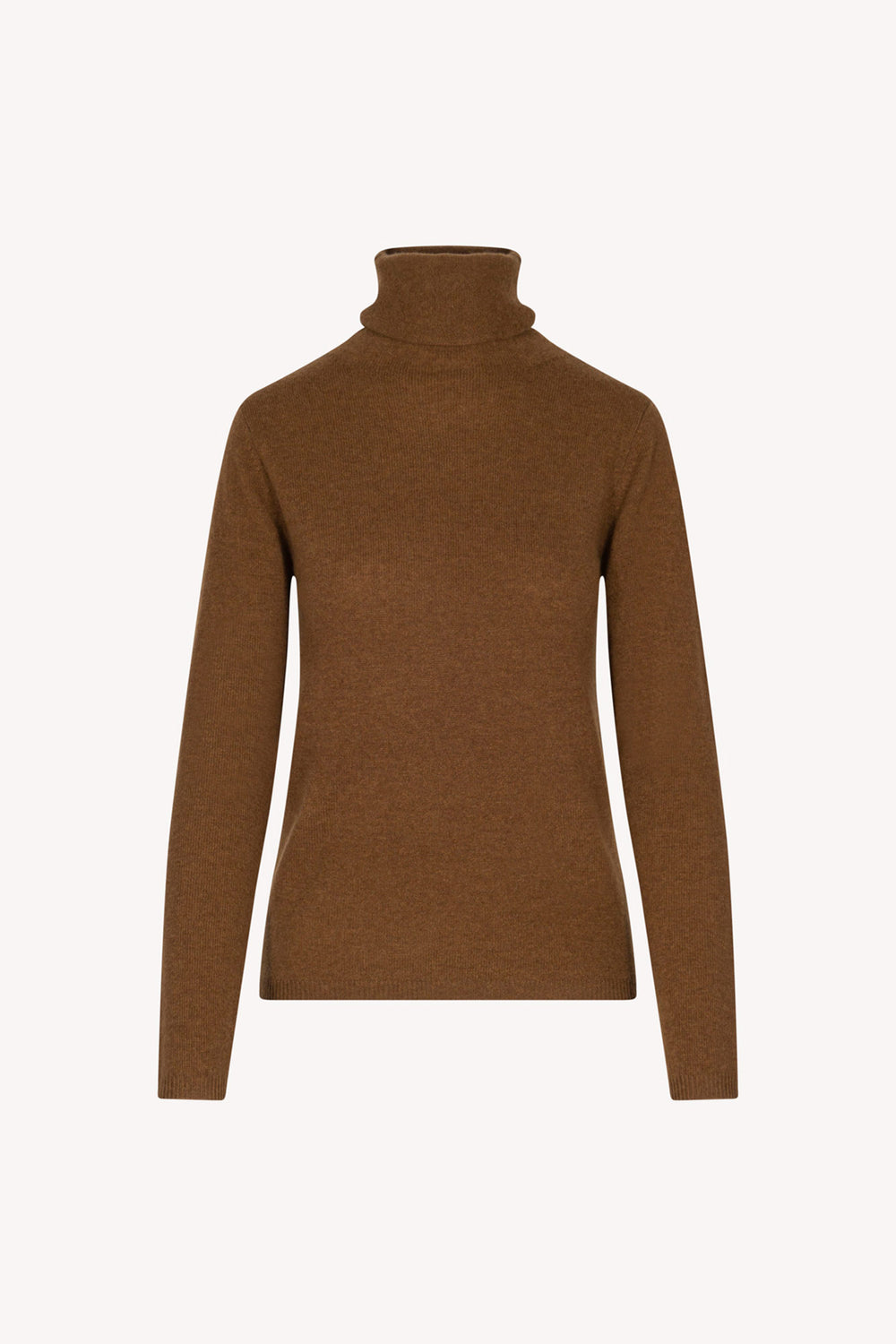 Terracotta Pure Cashmere Featherweight Turtleneck Sweater