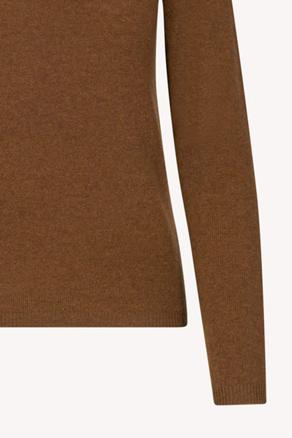 Terracotta Pure Cashmere Featherweight Turtleneck Sweater
