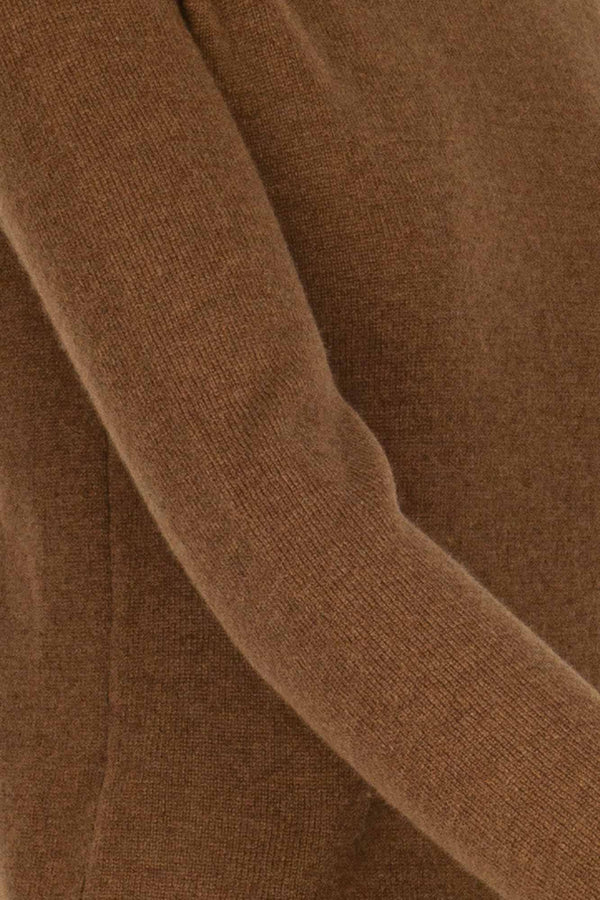 Terracotta Pure Cashmere Featherweight Turtleneck Sweater