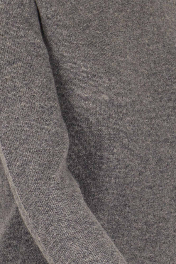 Medium Grey Pure Cashmere Featherweight Turtleneck Sweater