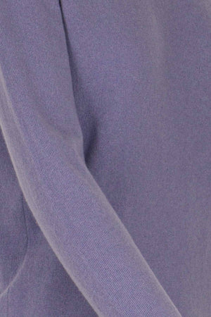 Dolcevita in Maglia Rasata in Puro Cashmere Malva