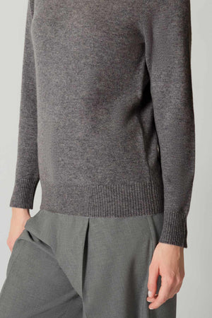 Dolcevita in Maglia Rasata in Puro Cashmere Derby