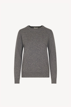 Girocollo in Maglia Rasata in Puro Cashmere Derby
