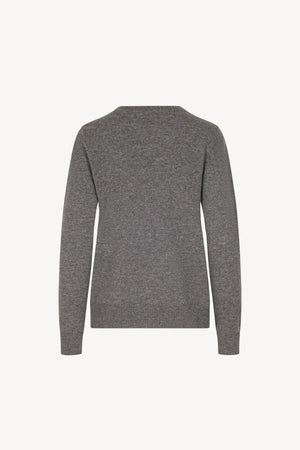 Girocollo in Maglia Rasata in Puro Cashmere Derby