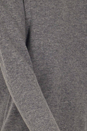 Girocollo in Maglia Rasata in Puro Cashmere Derby