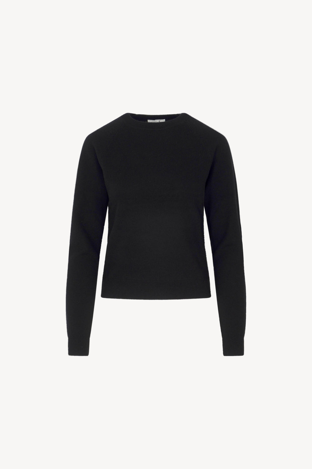 Girocollo Manica Raglan in Puro Cashmere Nero