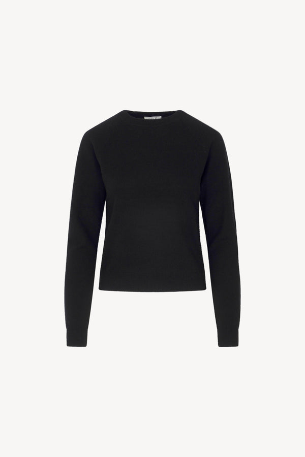 Girocollo Manica Raglan in Puro Cashmere Nero