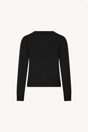 Girocollo Manica Raglan in Puro Cashmere Nero