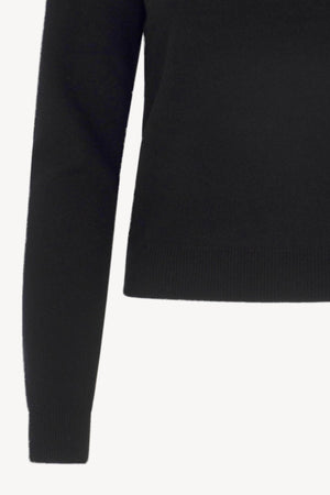 Girocollo Manica Raglan in Puro Cashmere Nero