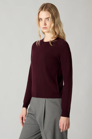 Girocollo Manica Raglan in Puro Cashmere Nero