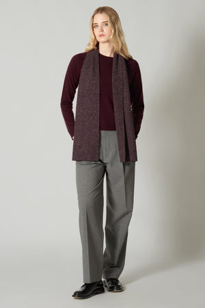 Girocollo Manica Raglan in Puro Cashmere Nero