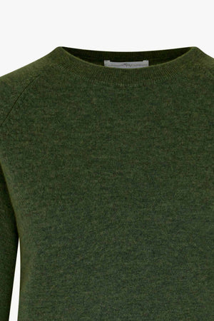 Girocollo Manica Raglan in Puro Cashmere Loden