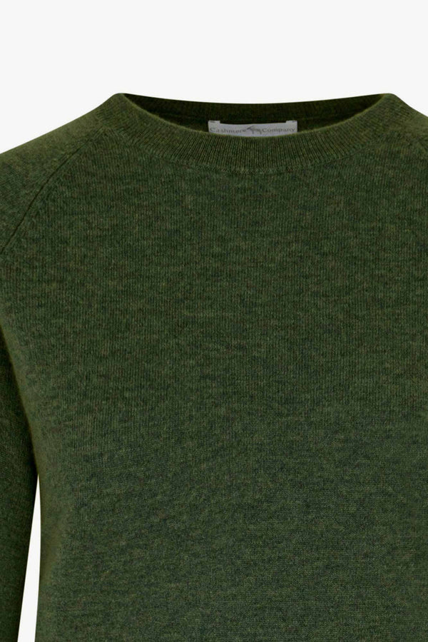 Girocollo Manica Raglan in Puro Cashmere Loden