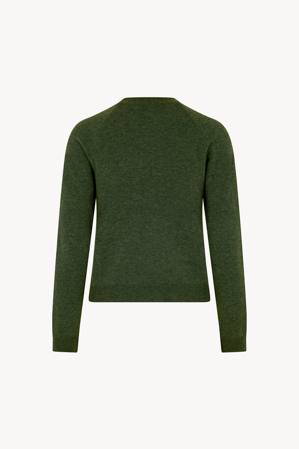 Girocollo Manica Raglan in Puro Cashmere Loden