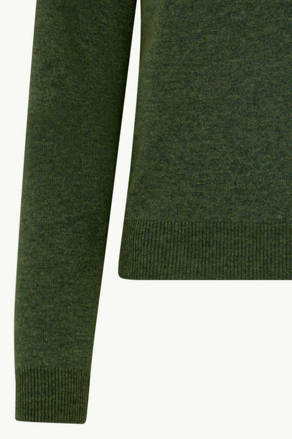 Girocollo Manica Raglan in Puro Cashmere Loden