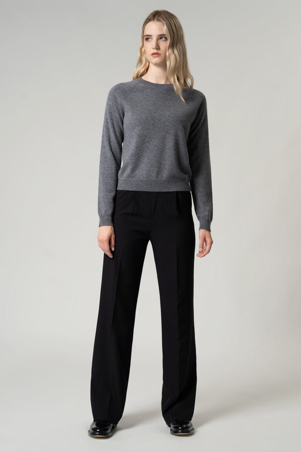 Girocollo Manica Raglan in Puro Cashmere Loden