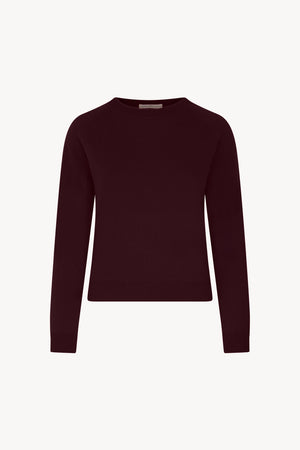 Girocollo Manica Raglan in Puro Cashmere Acero