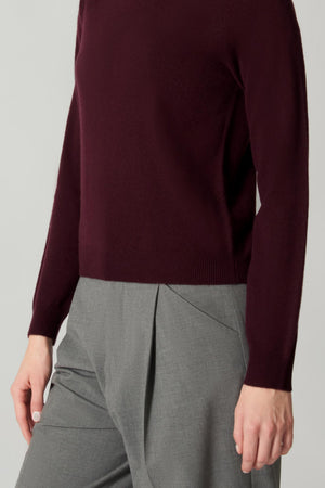 Girocollo Manica Raglan in Puro Cashmere Acero