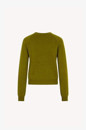 Girocollo Manica Raglan in Puro Cashmere Oliva