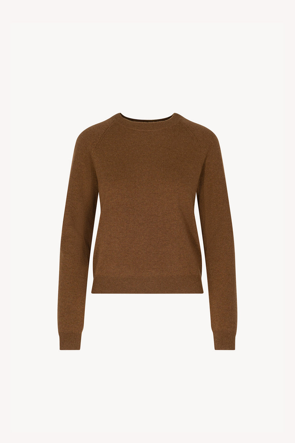 Girocollo Manica Raglan in Puro Cashmere Terracotta