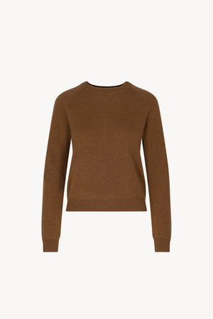 Girocollo Manica Raglan in Puro Cashmere Terracotta