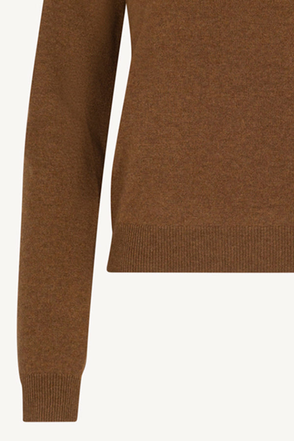 Girocollo Manica Raglan in Puro Cashmere Terracotta