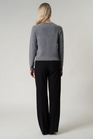 Girocollo Manica Raglan in Puro Cashmere Derby