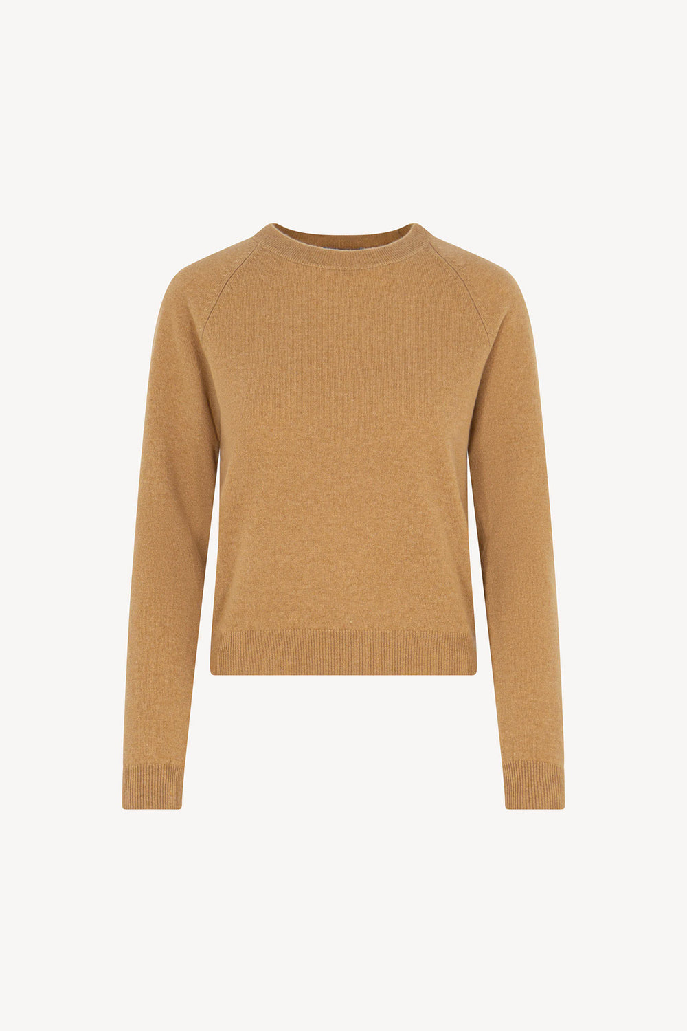 Girocollo Manica Raglan in Puro Cashmere Cammello
