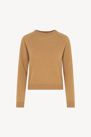 Girocollo Manica Raglan in Puro Cashmere Cammello