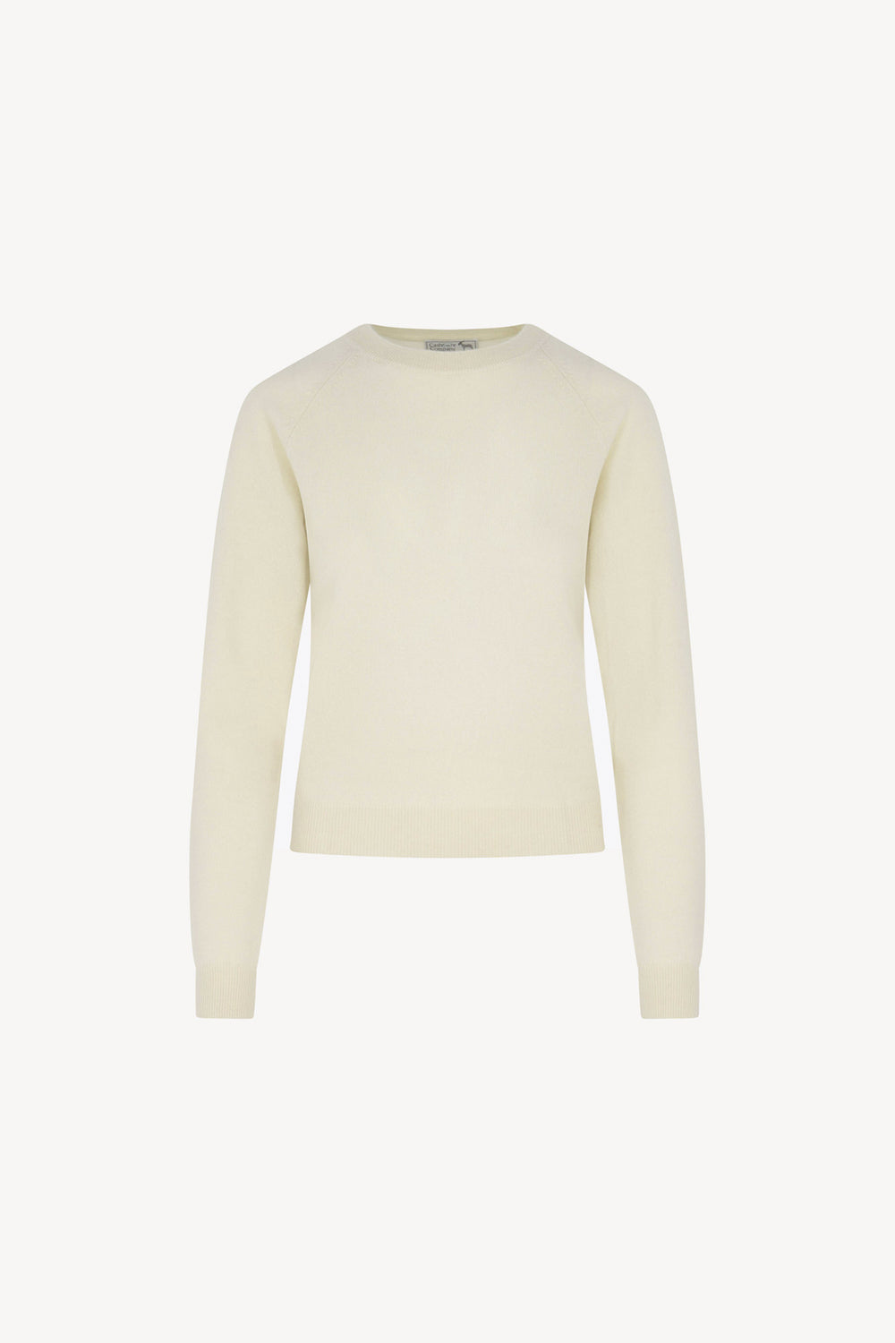 Girocollo Manica Raglan in Puro Cashmere Latte