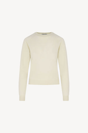 Girocollo Manica Raglan in Puro Cashmere Latte