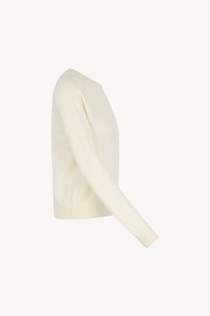 Girocollo Manica Raglan in Puro Cashmere Latte