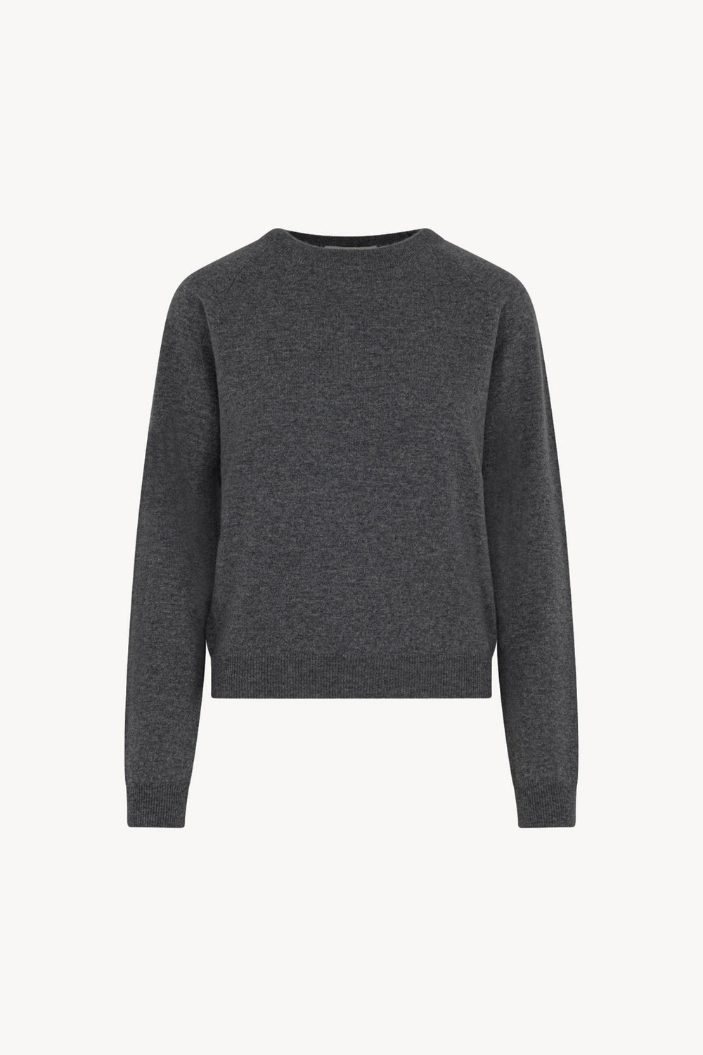 Girocollo Manica Raglan in Puro Cashmere Antracite