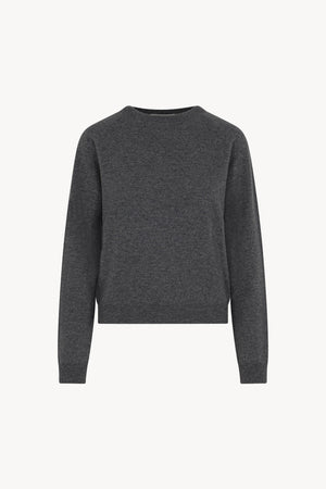 Girocollo Manica Raglan in Puro Cashmere Antracite