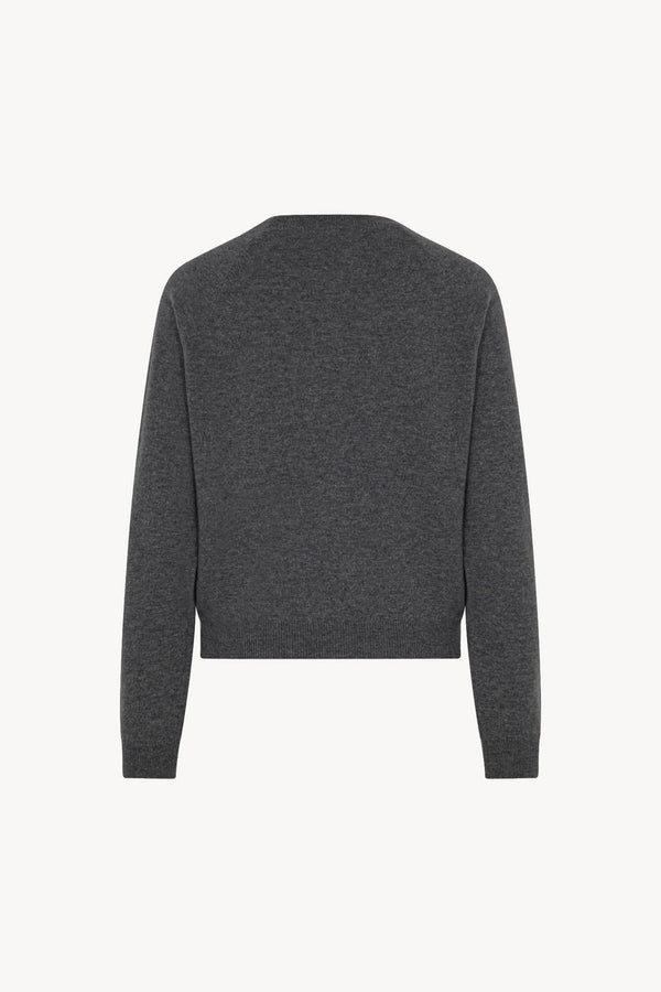 Girocollo Manica Raglan in Puro Cashmere Antracite