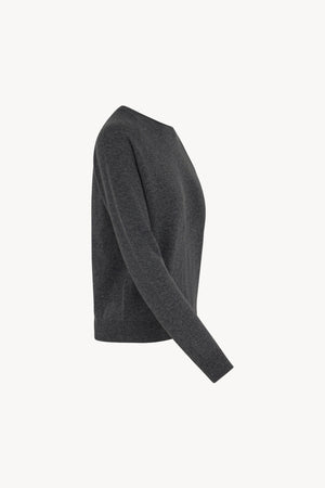 Girocollo Manica Raglan in Puro Cashmere Antracite