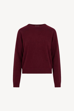 Girocollo Manica Raglan in Puro Cashmere Melograno