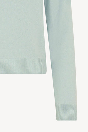 Girocollo Manica Raglan in Puro Cashmere Acquamarina