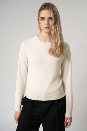 Girocollo Manica Raglan in Puro Cashmere Acquamarina