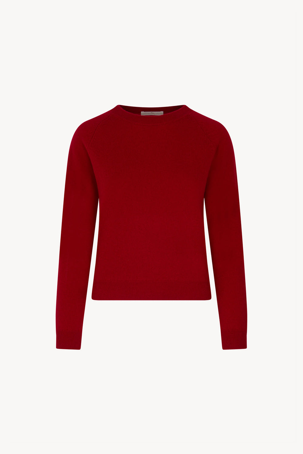 Girocollo Manica Raglan in Puro Cashmere Rubino