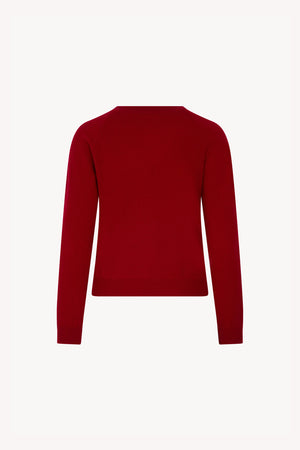 Girocollo Manica Raglan in Puro Cashmere Rubino