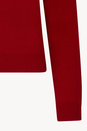 Girocollo Manica Raglan in Puro Cashmere Rubino