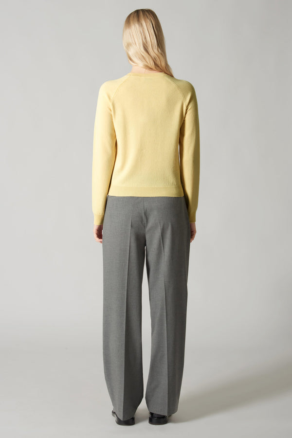 Girocollo Manica Raglan in Puro Cashmere Vanilla