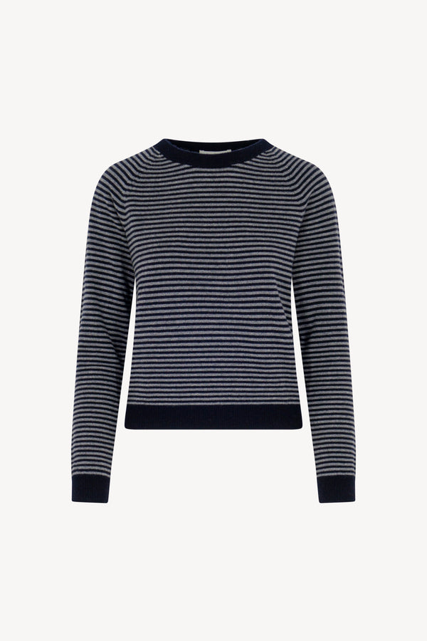 Maglia Girocollo Righe Puro Cashmere