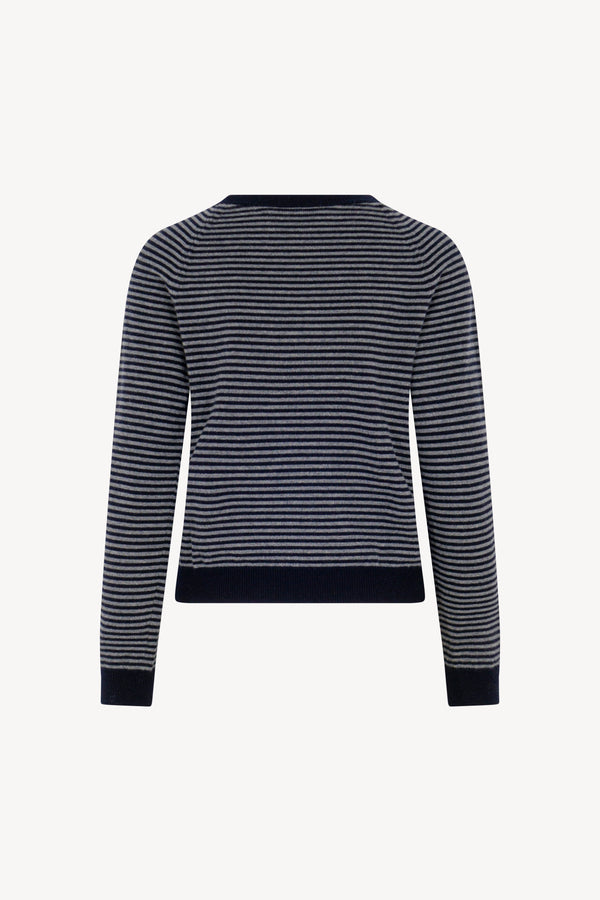 Maglia Girocollo Righe Puro Cashmere