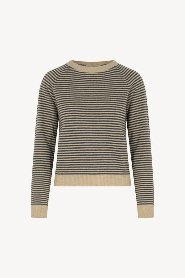 Maglia Girocollo Righe Puro Cashmere