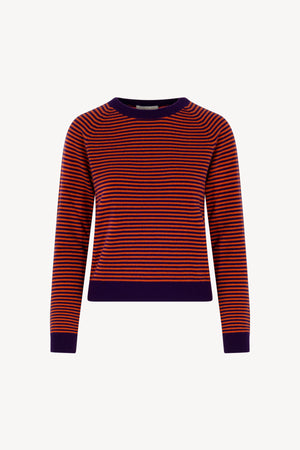 Maglia Girocollo Righe Puro Cashmere