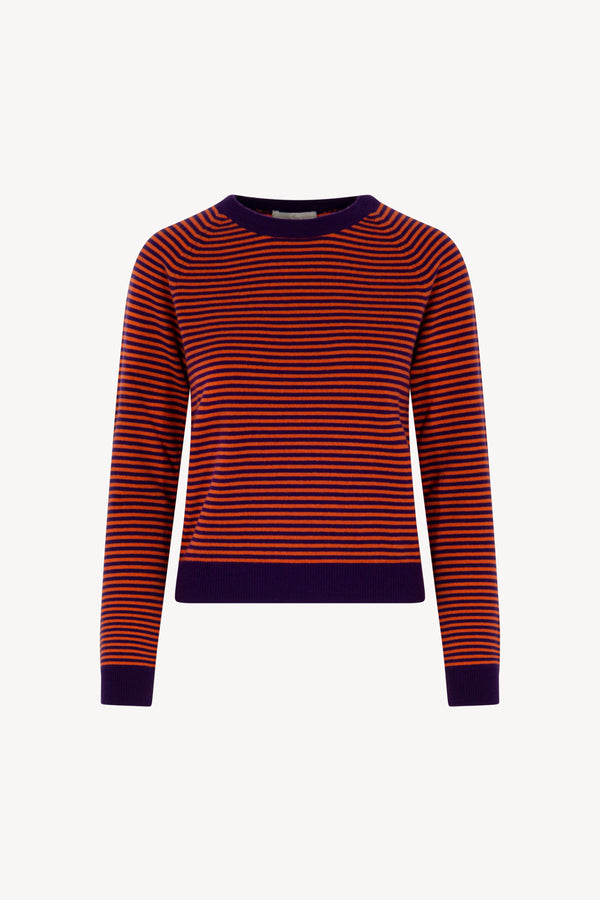 Maglia Girocollo Righe Puro Cashmere