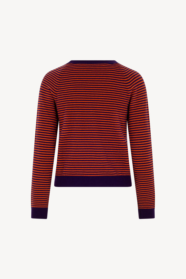 Maglia Girocollo Righe Puro Cashmere